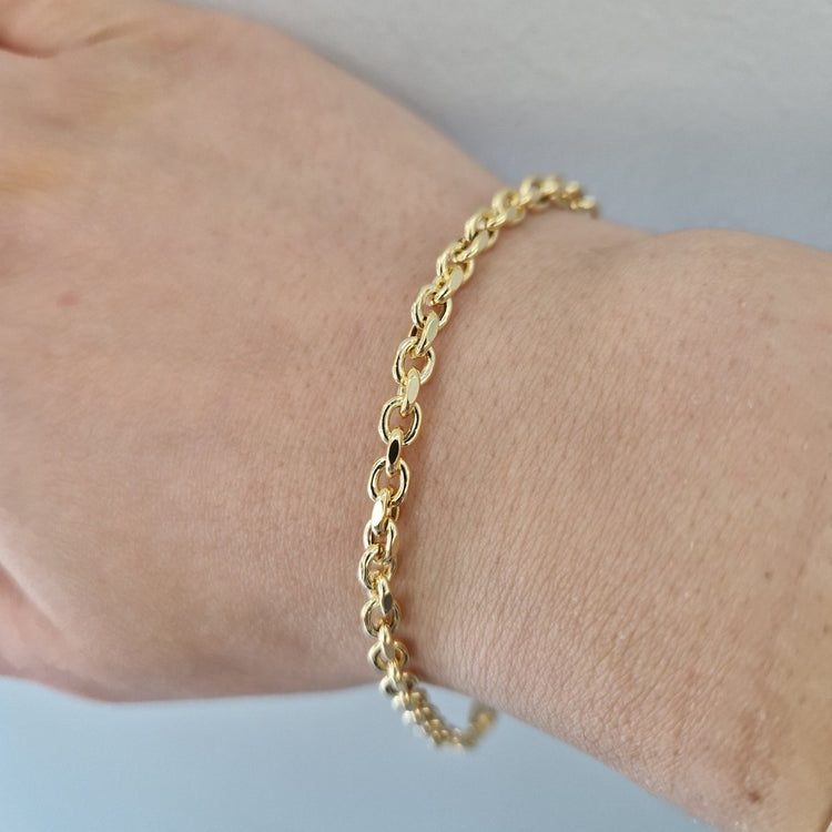 Armband ankar länk ihålig 18k guld