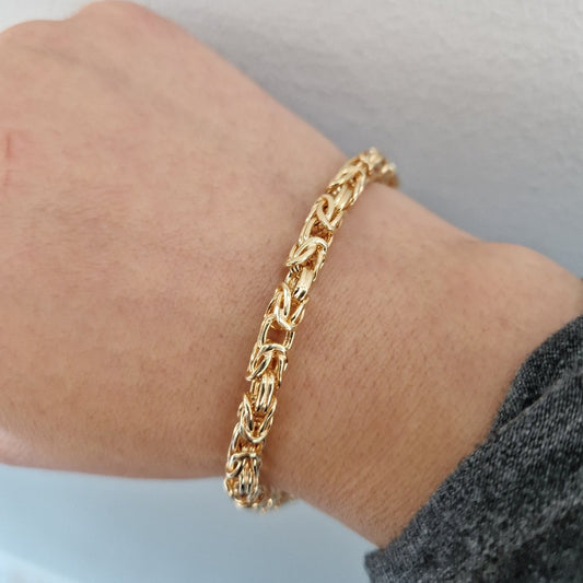 Armband kejsarlänk i guld med kistlås