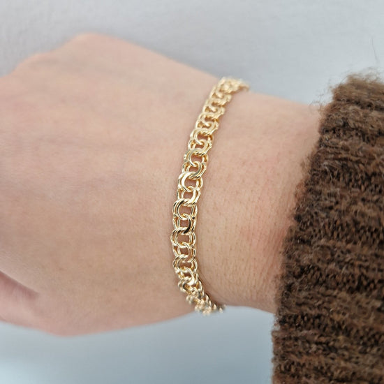 Bismarck armband 5mm 18k guld