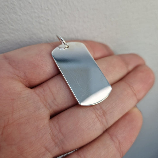 Dog tag sterling silver