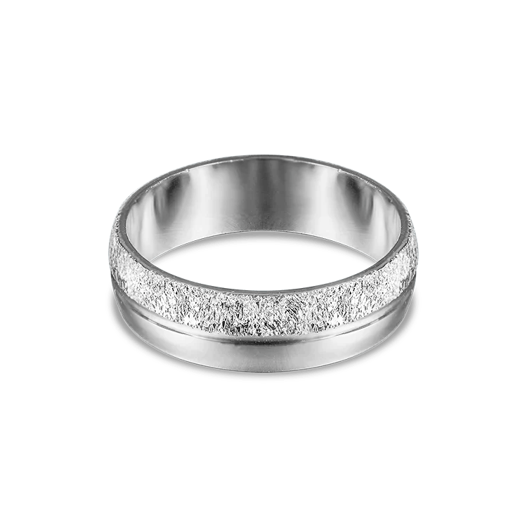 Förlovningsring diamant räfflad i silver 925