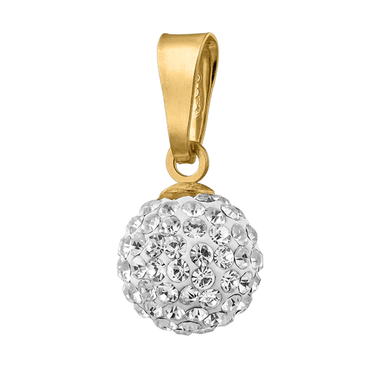 Kristallboll 8mm 18k guld