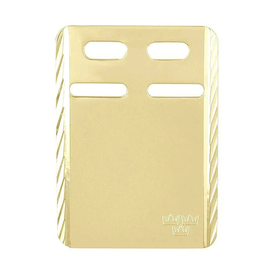 ID-Bricka facetterad guld 19x27mm