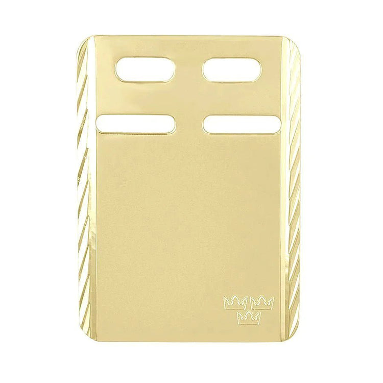 ID-Bricka facetterad guld 19x27mm