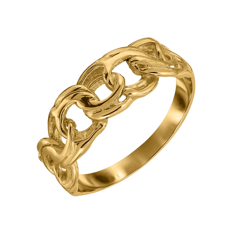 Kraftig Bismarck ring 18k