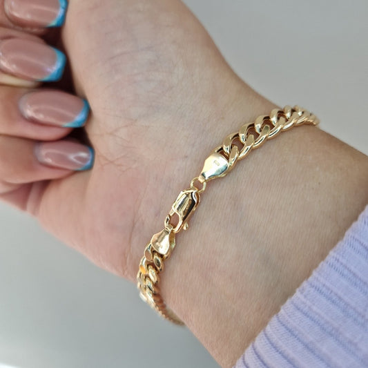 Pansar armband ihålig 18k guld