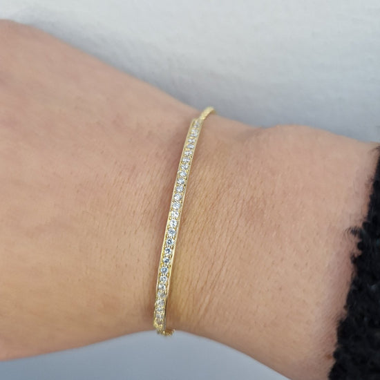 Strass förgyllt armband