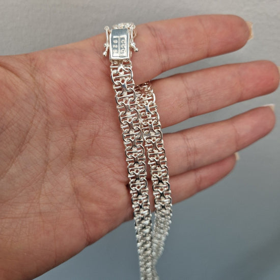 X-länk halsband i äkta silver